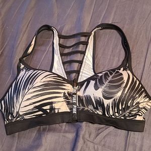 PINK front zip sportsbra